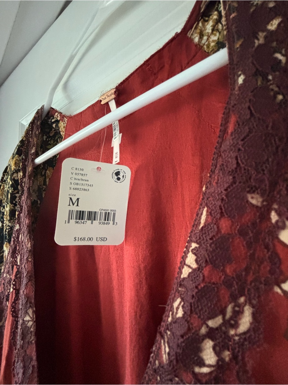 Free People Red Floral & Mustard Patchwork Maxi Dress - Picture 2 of 4